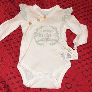 Catherine malandrina baby White and Green Baby One Piece